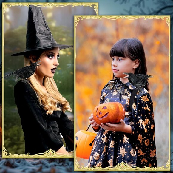 Halloween Realistic Crow Black Feather Crow main image 6